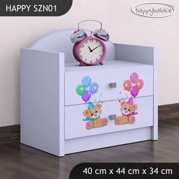 Nočna omarica Happy babies Medvedka z baloni 27 SZN1